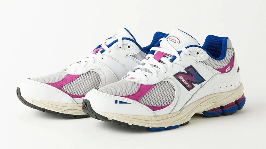 United Arrows x New Balance 2002R White Pink Blue M2002RGY Side