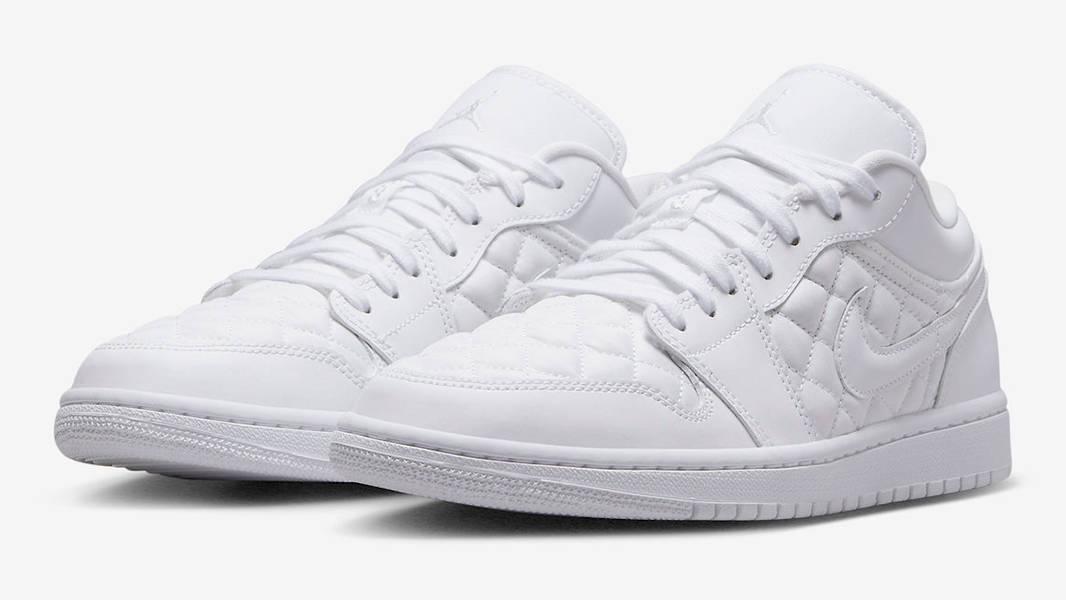 Air Jordan 1 Low Quilted Triple White