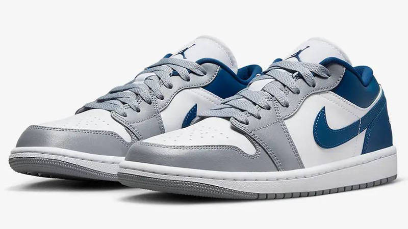 Air Jordan 1 Low White Grey Blue DC0774-042 front