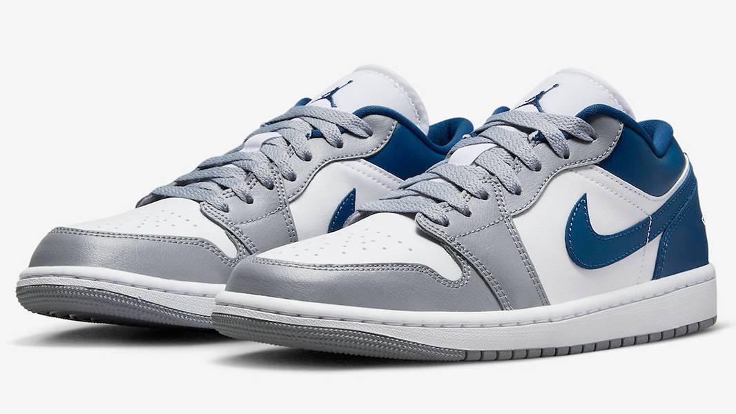 Air Jordan 1 Low White Grey Blue DC0774-042 Side