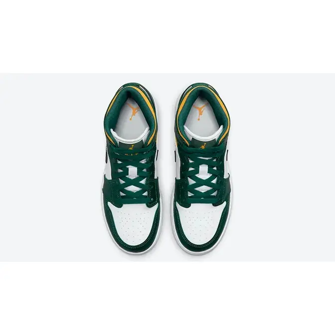 Air Jordan 1 Mid GS Green Yellow | Where To Buy | 554725-371 | The Sole ...