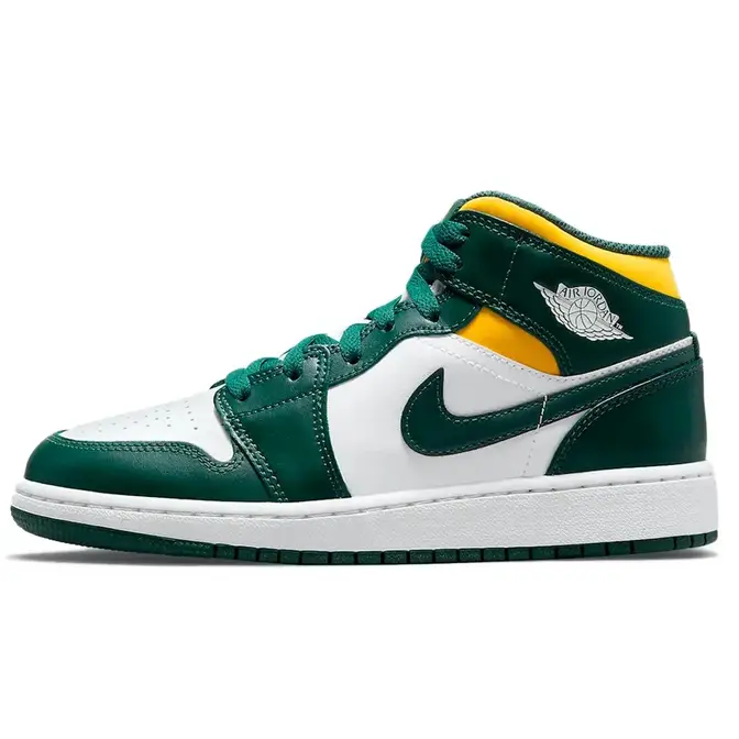 Air Jordan 1 Mid GS Green Yellow | Where To Buy | 554725-371 | The