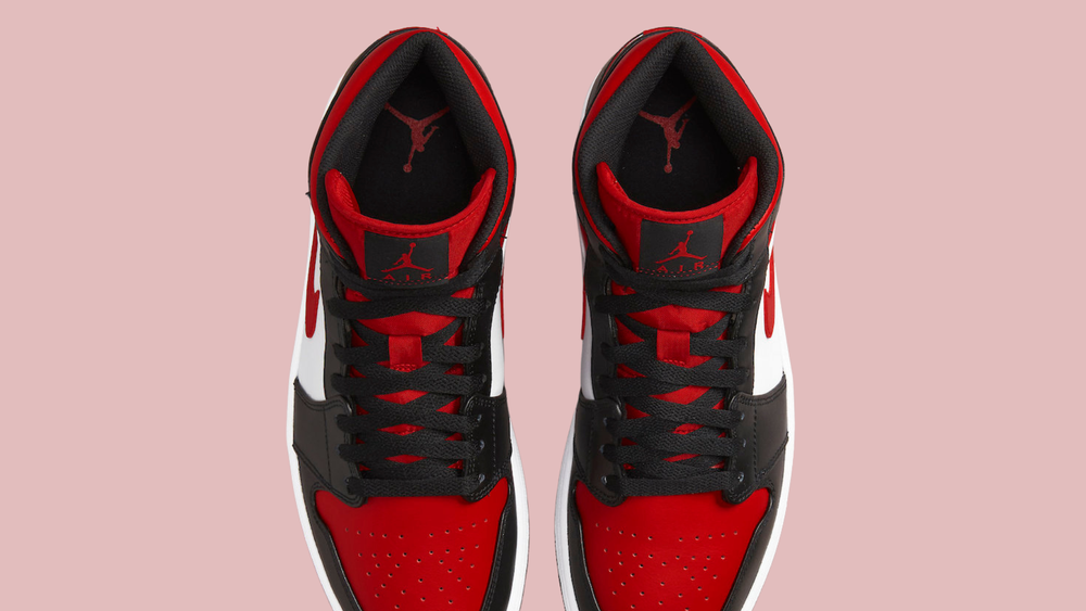 AJ1 Mid Bred Toe White Header AJ1 Mid Bred Toe White Header