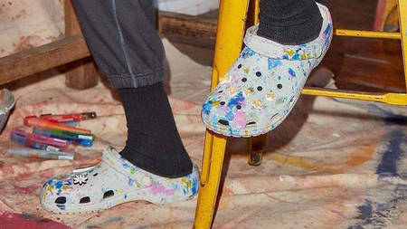 The Awake NY x Crocs Classic Clog Collab Gets Covered in Paint Splatters