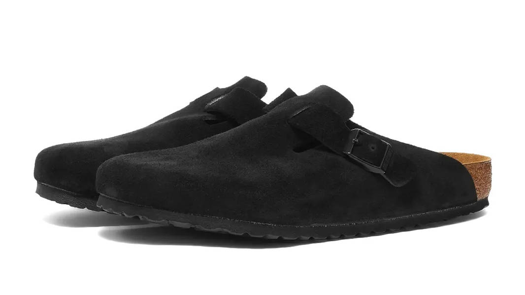Birkenstock Boston SFB Black Suede