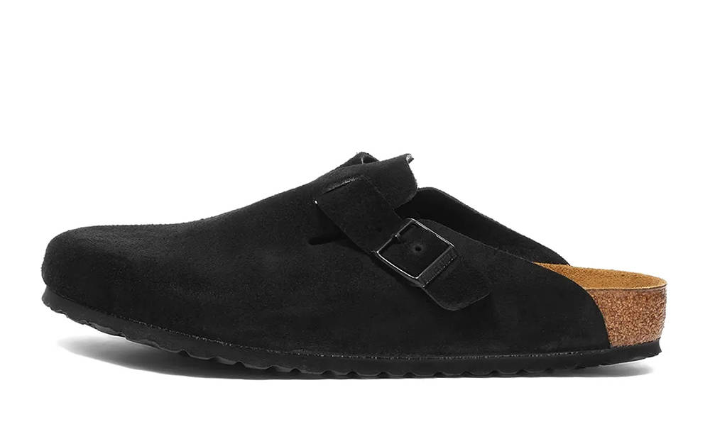 Birkenstock Boston SFB Black Suede