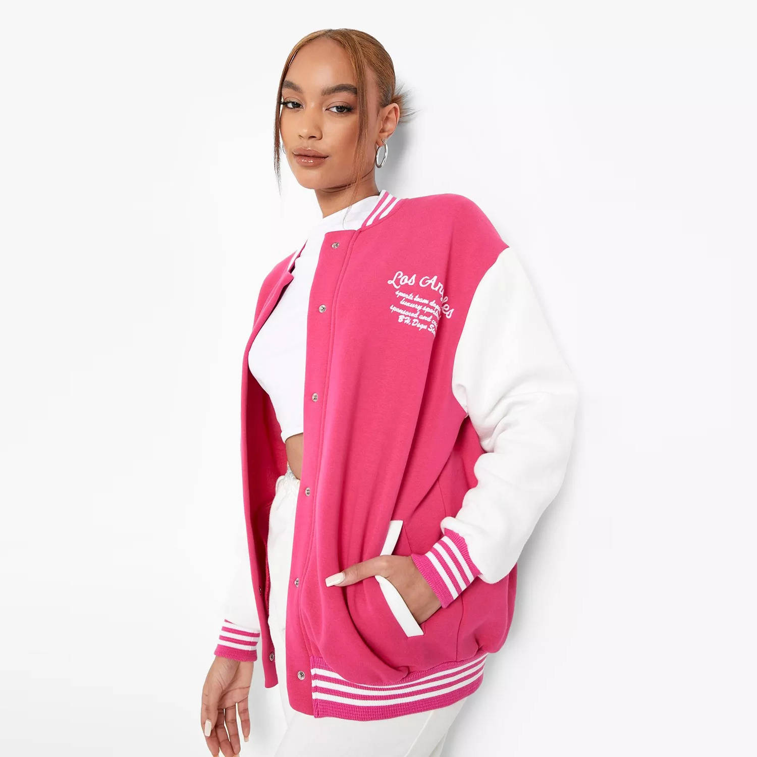 Boohoo Los Angeles Varsity Bomber Jacket