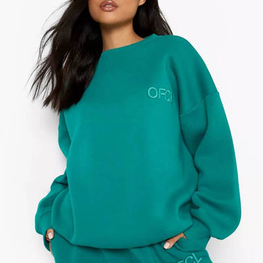 boohoo Petite OFCL Embroidered Sweatshirt