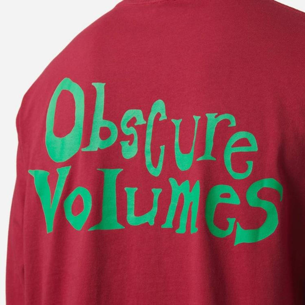 Brain Dead Volume Obscure Long Sleeve T-Shirt Red back logo