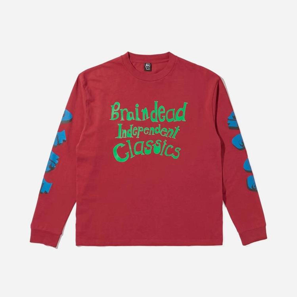 Brain Dead Volume Obscure Long Sleeve T-Shirt Red feature