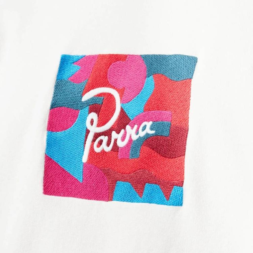 by Parra Abstract Shapes Hoodie Cream logo