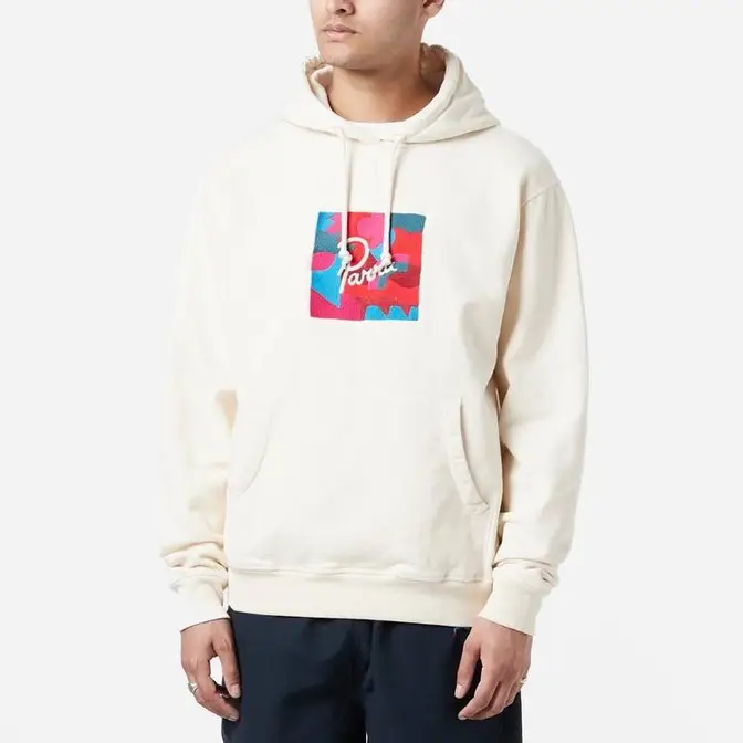 by Parra Abstract Shapes Hoodie Cream
