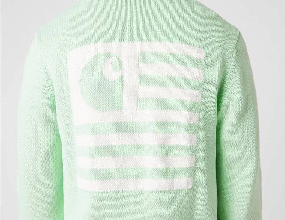 Carhartt WIP State Sweater Green back logo