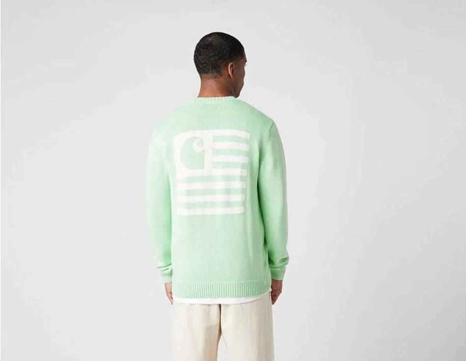 Carhartt WIP State Sweater Green back
