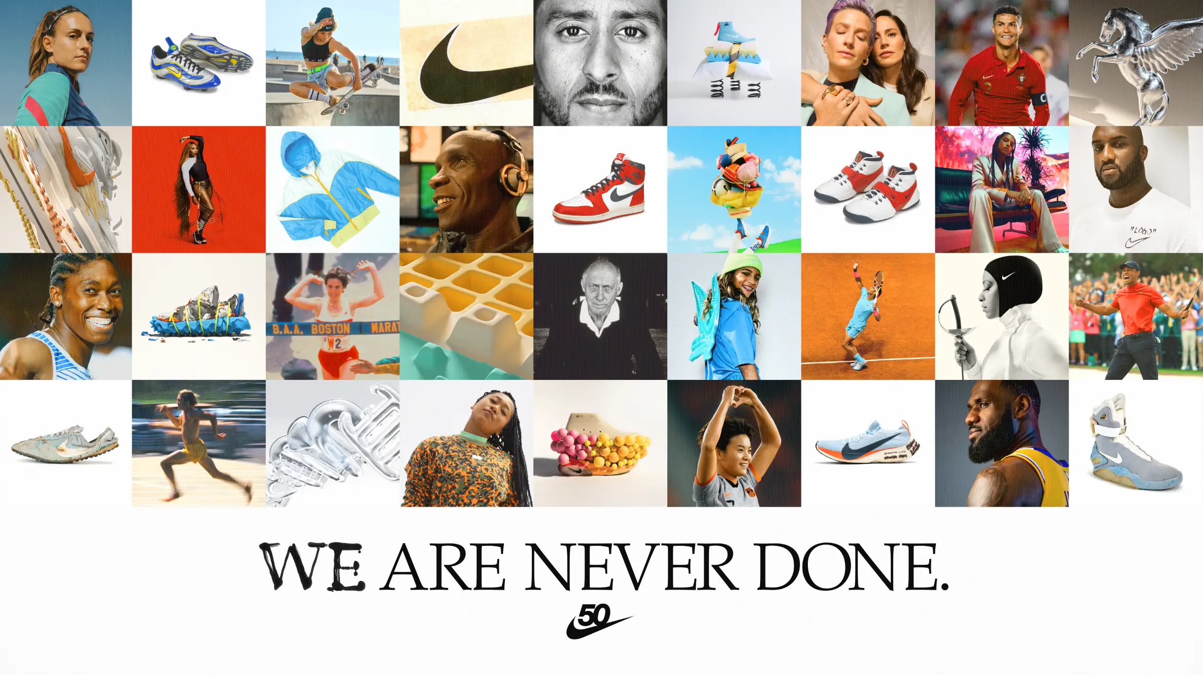 50 Years of Celebrities & Athletes Wearing Nike Sneakers & Clothes –  Footwear News