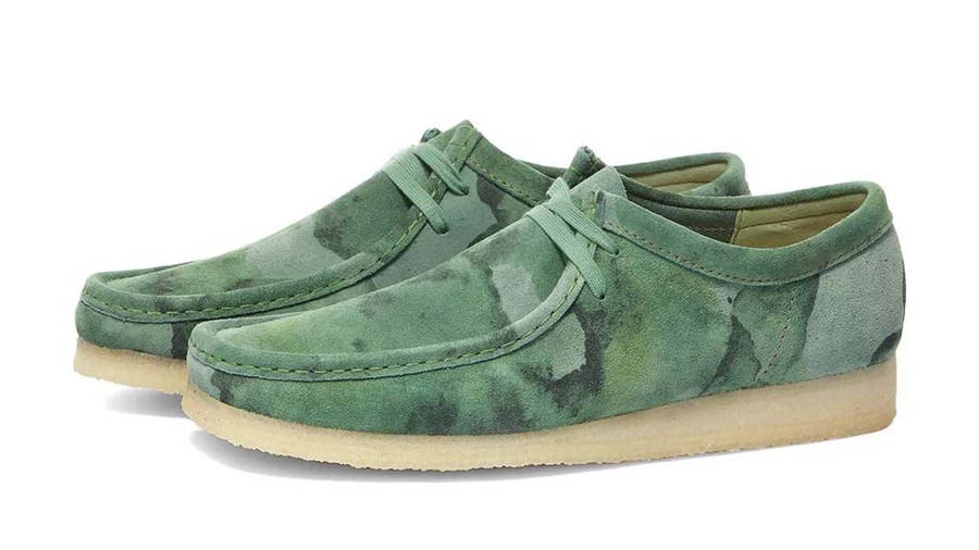 clarks originals wallabee cactus green suede