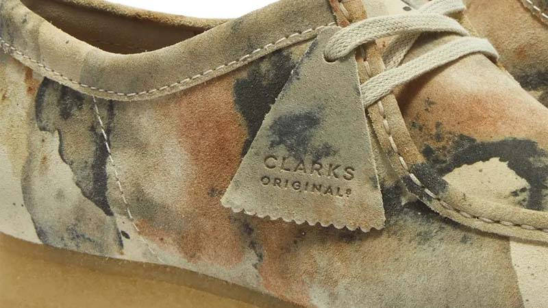 Clarks Originals Wallabee Off White Camo Closeup