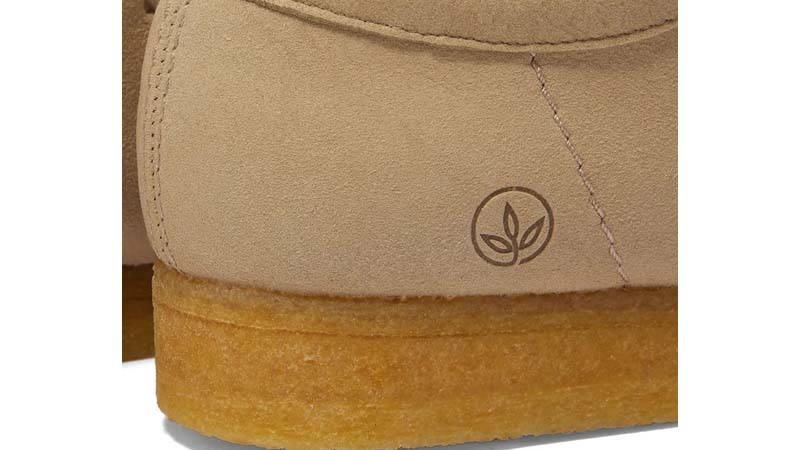 Clarks Originals Wallabee Vegan Sand Vegan Closeup