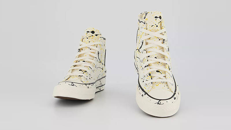 Converse Chuck 70 High Paint Splatter Egret Black