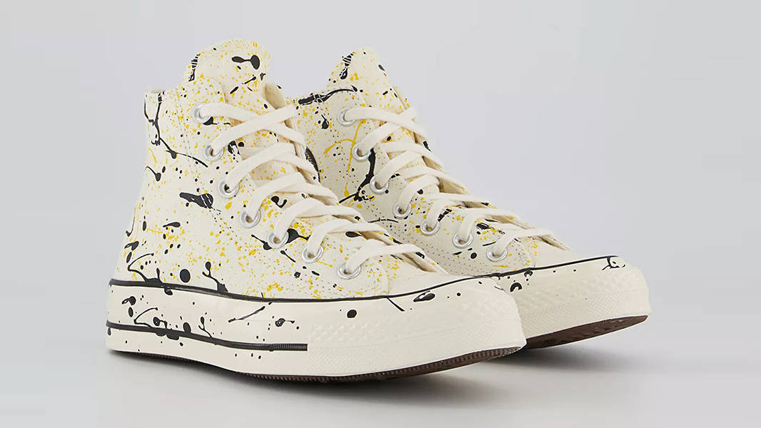 Converse Chuck 70 High Paint Splatter Egret Black