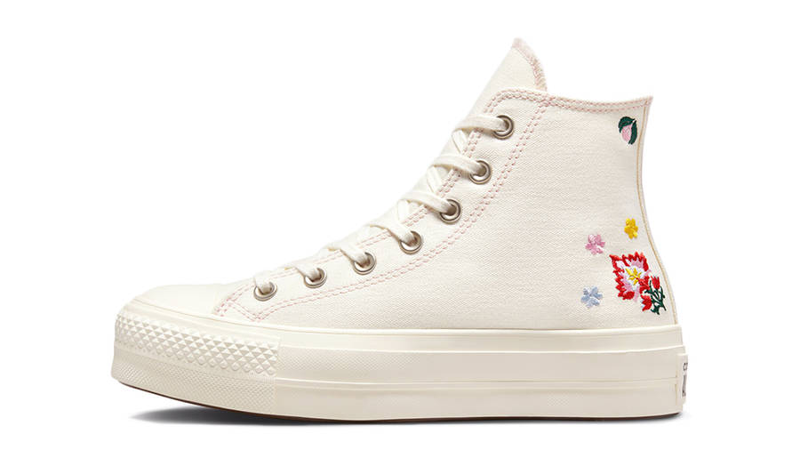 Converse Chuck Taylor Platform Floral Embroidery High Egret Where To Buy A02198C The Sole