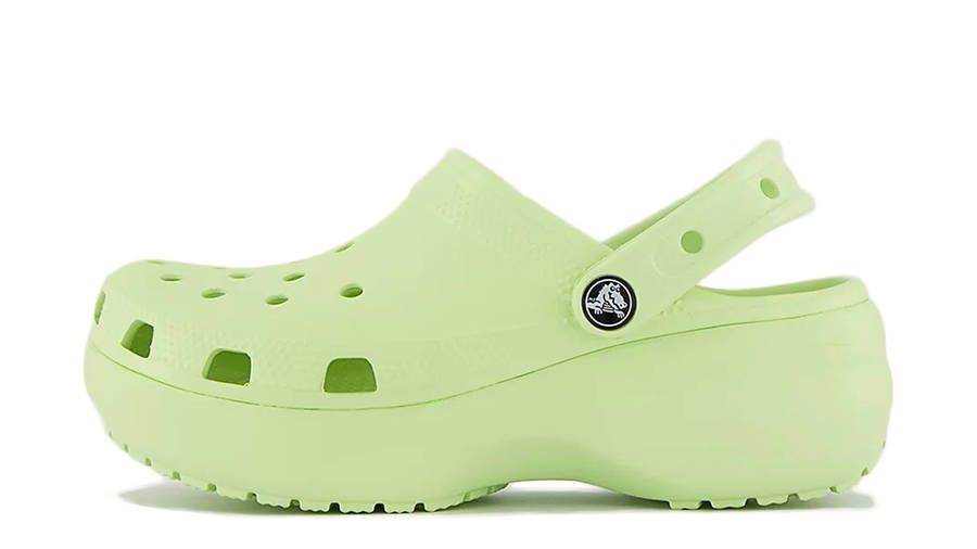 lime green platform crocs