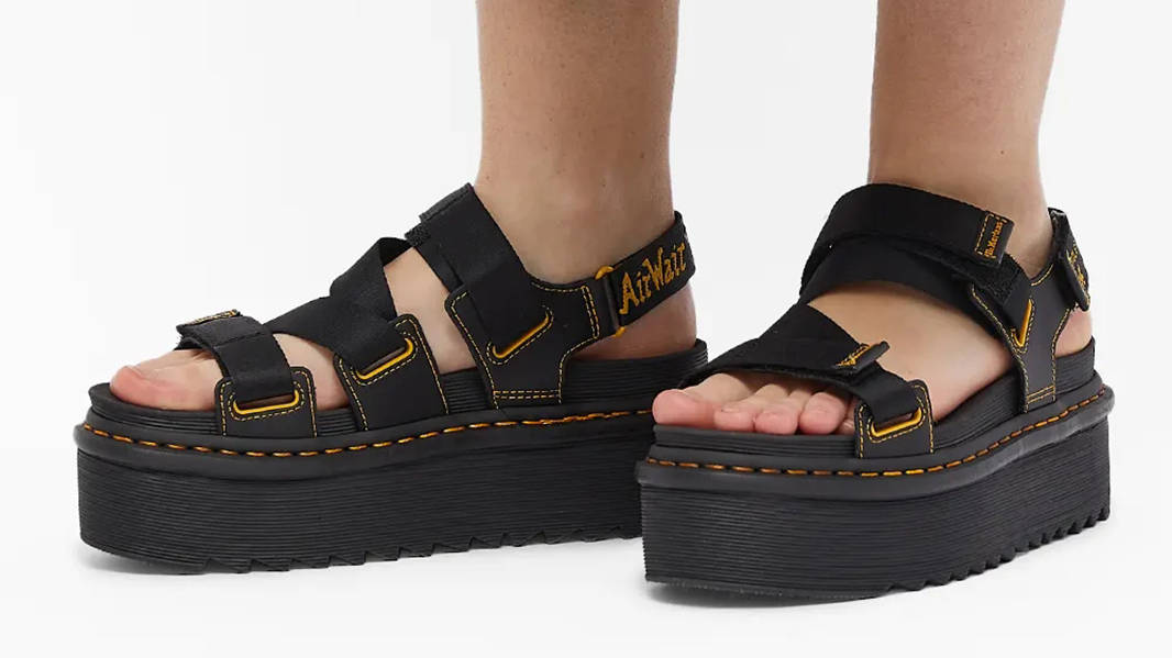 Dr. Martens Kimber Sandal Black Yellow