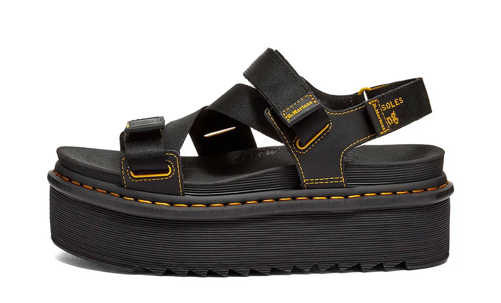 Dr. Martens Kimber Sandal Black Yellow