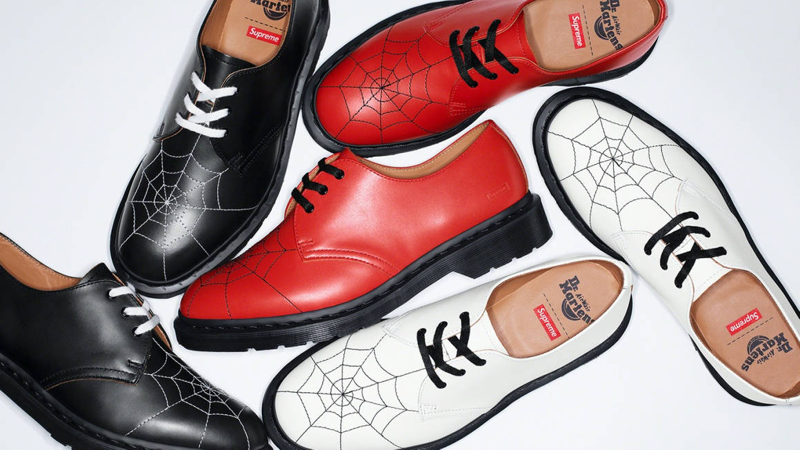 The Dr. Martens x Supreme SS22 Collection Features Embroidered Spider