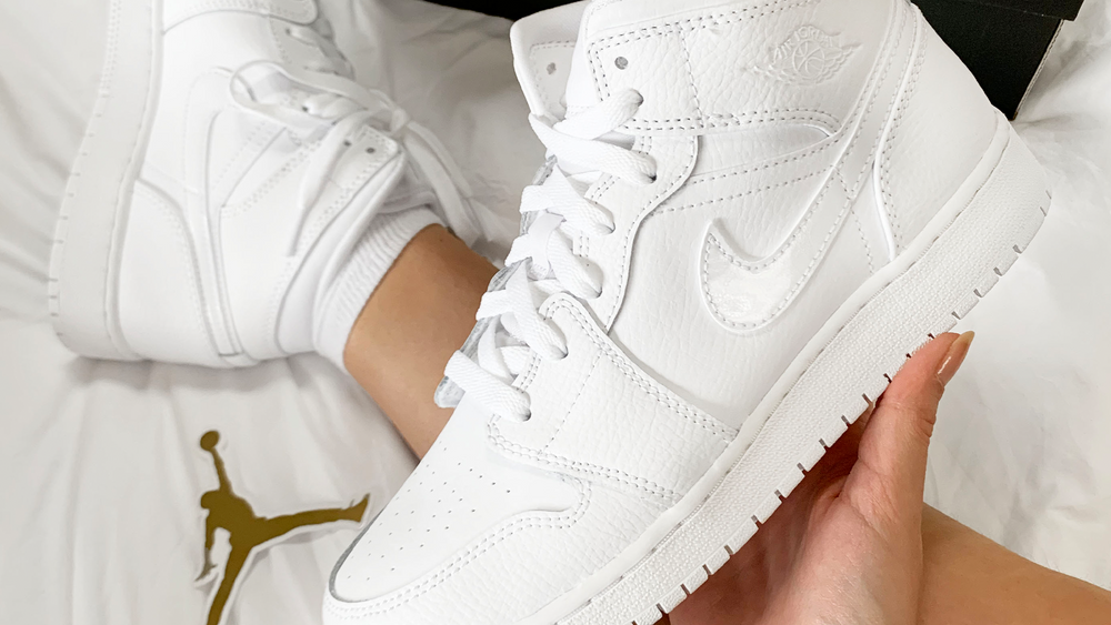 Jordan 1 Mid GS White