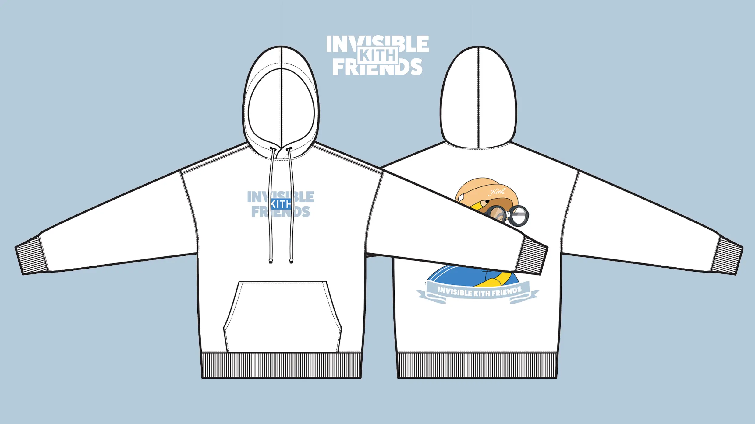 Kith for Invisible Friends Hoodie ホワイト | nate-hospital.com