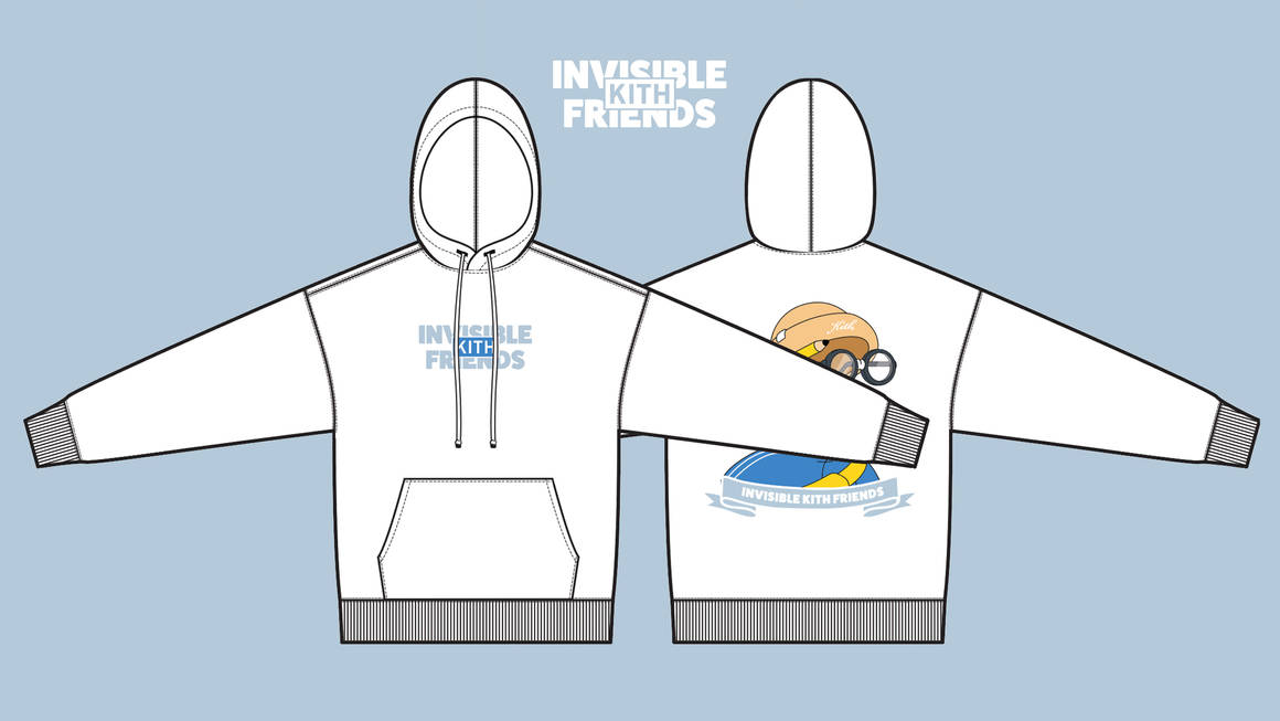 Kith for Invisible Friends Hoodie ホワイト-