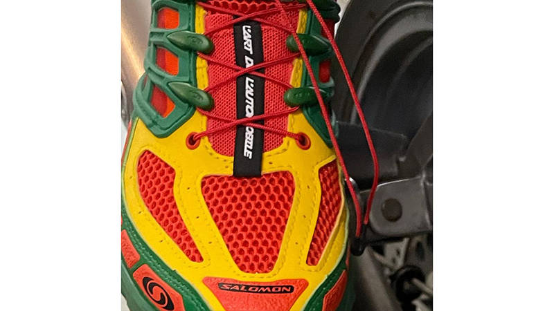 L'Art de L'Automobile x Salomon ACS Pro Advanced Green Yellow Detail