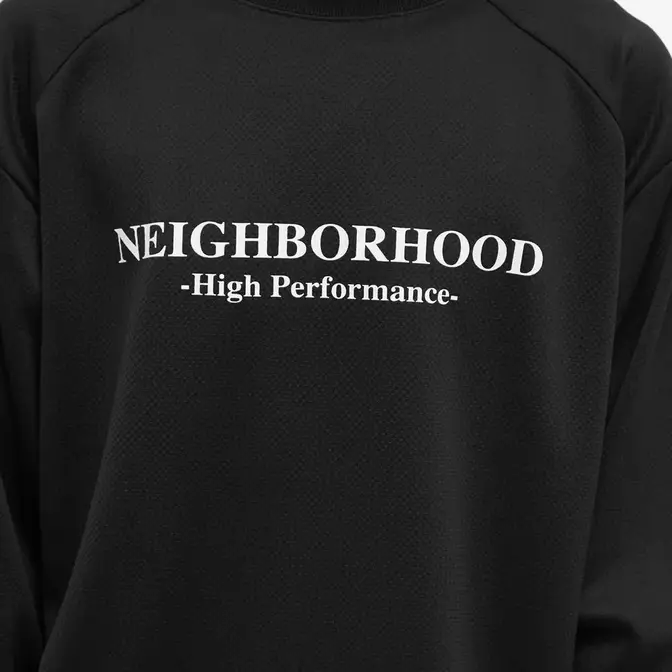 Neighborhood Long Sleeve Tech T-Shirt Black logo