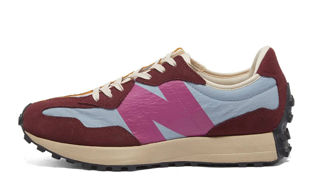 new balance 327 orange purple