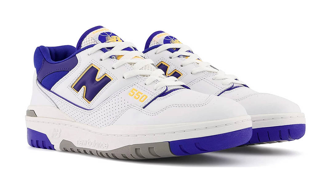 New Balance 550 Lakers White Purple BB550WTN Side