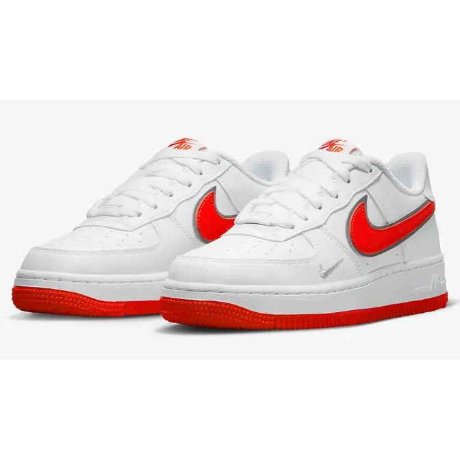 Nike Air Force 1 Low GS White Silver Orange | Where To Buy | DX9269-101 ...