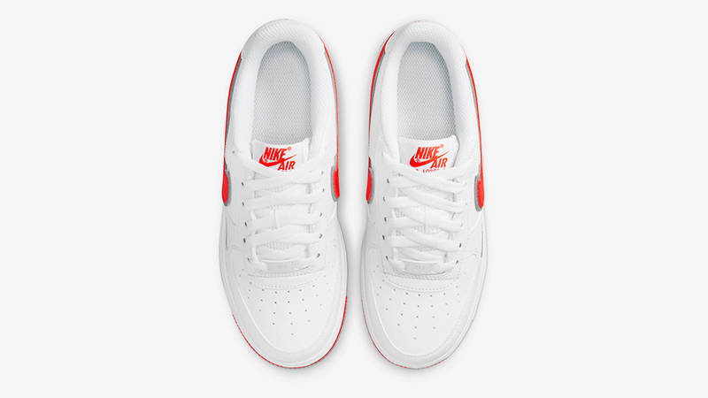 Nike Air Force 1 Low GS White Silver Orange