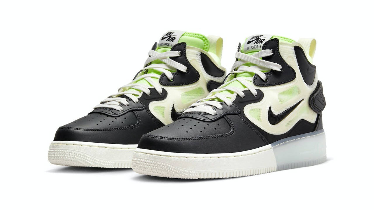 Nike Air Force 1 Mid React Black Neon 2