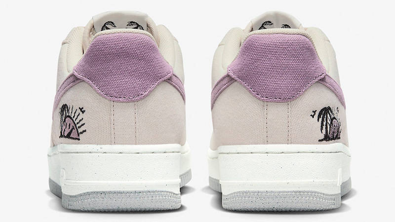 Nike Air Force 1 Sun Club Beige Purple DJ9944-101 back