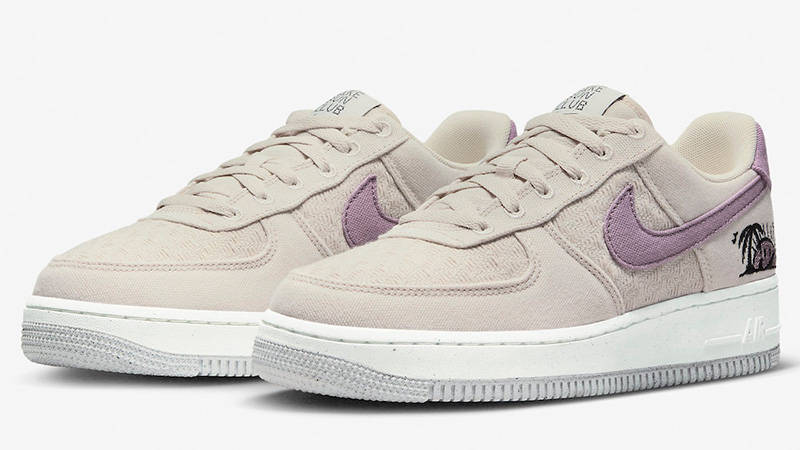 Nike Air Force 1 Sun Club Beige Purple DJ9944-101 front