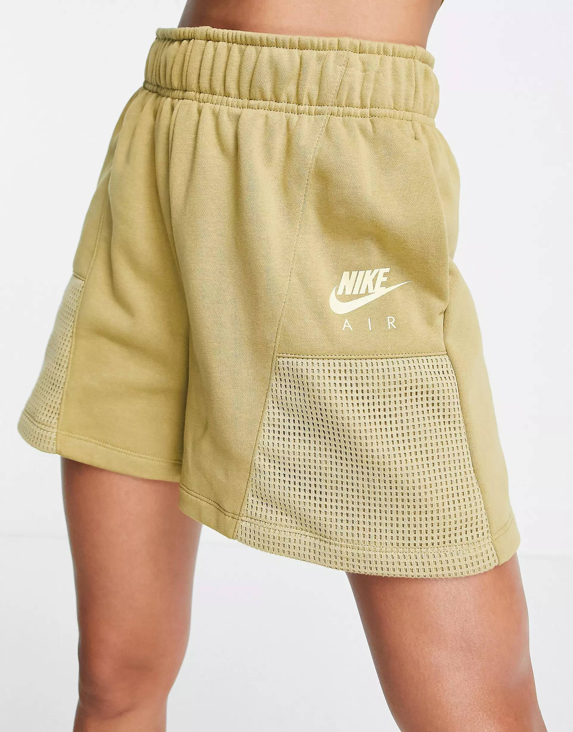 Nike fleece shorts in beige