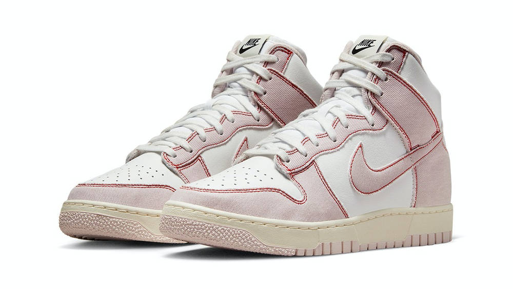 Image via Nike Nike Dunk High 1985 Pink Denim 3