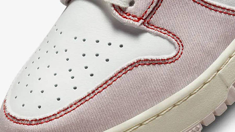 Nike Dunk High 1985 Pink Denim DQ8799-100 toebox