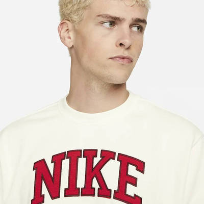 Nike Sportswear Retro Fleece Sweatshirt Sail logo