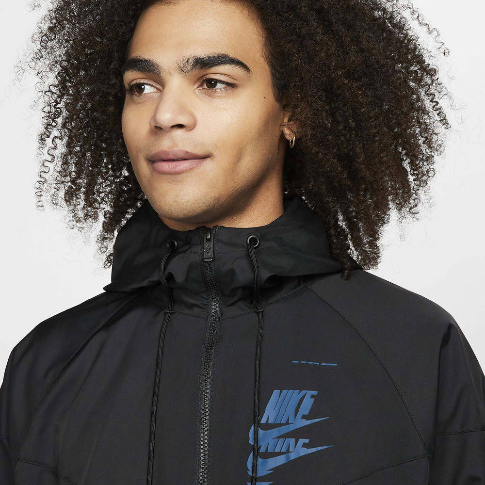 Nike Sportswear Sport Essentials+ Woven Windrunner Jacket Black Closeup