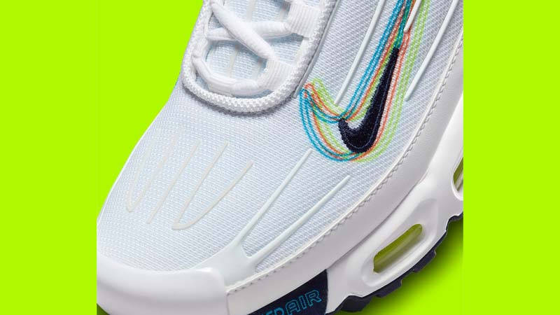 Nike TN Air Max Plus 3 3D Swoosh White Closeup 1