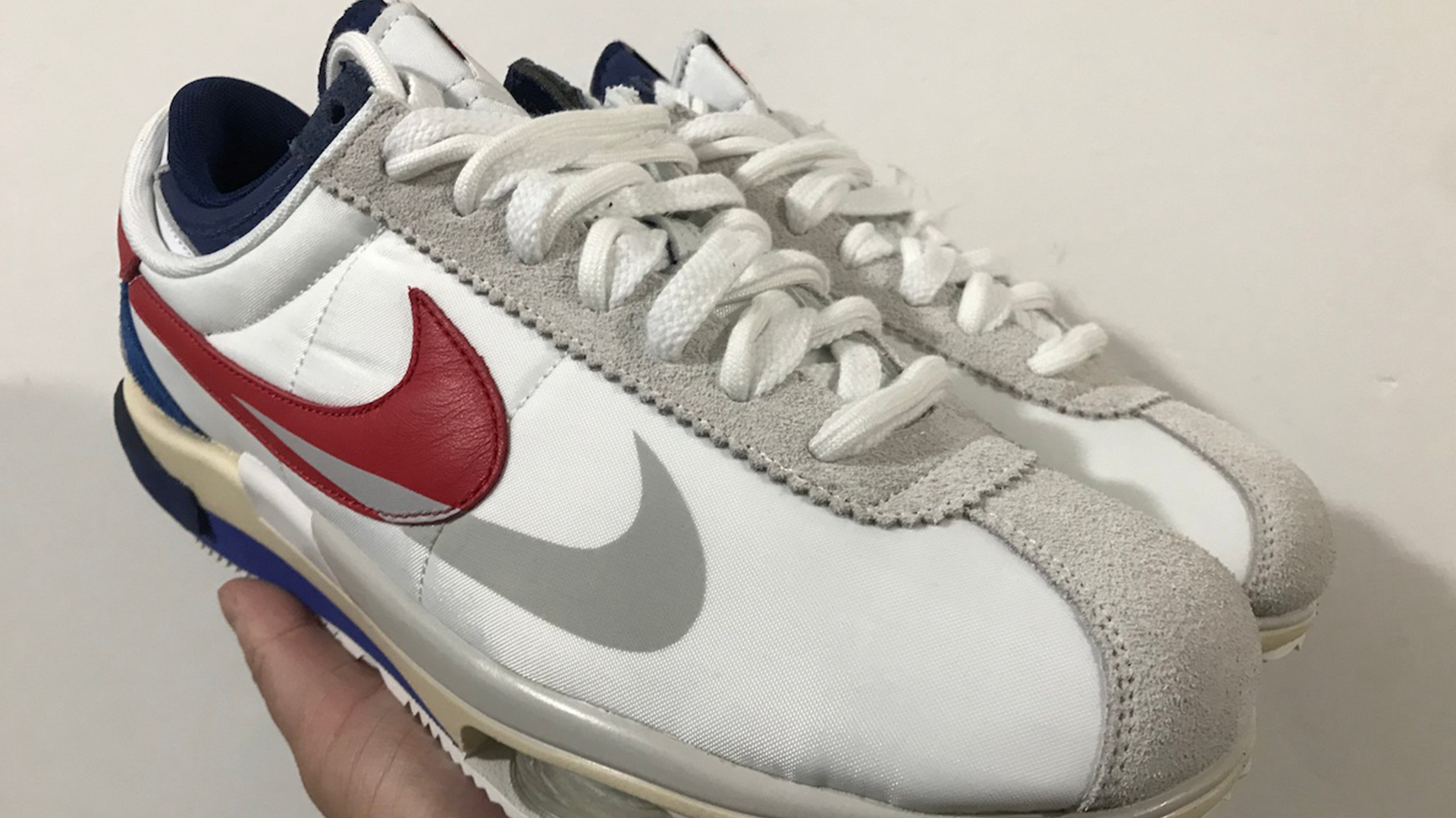 sacai x Nike Cortez white 3