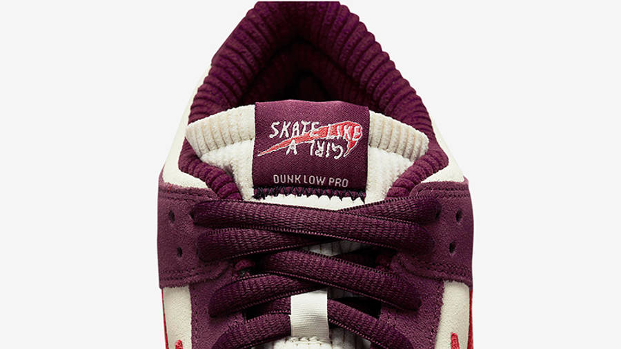 Skate Like a Girl x Nike SB Dunk Low Red White | DX4589-600 | The
