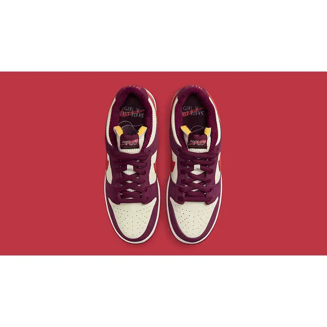 Skate Like a Girl x Nike SB Dunk Low Red White | DX4589-600 | The 